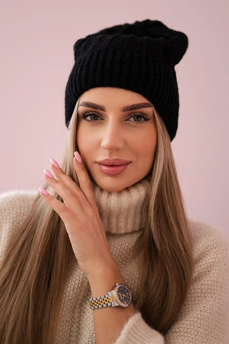 marka niezdefiniowana Čapica s fleece Anna K238 čierna
