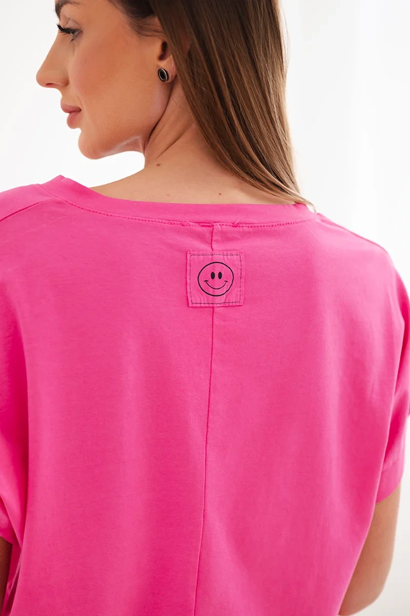 Dámská bavlněná halenka s výstřihem do V