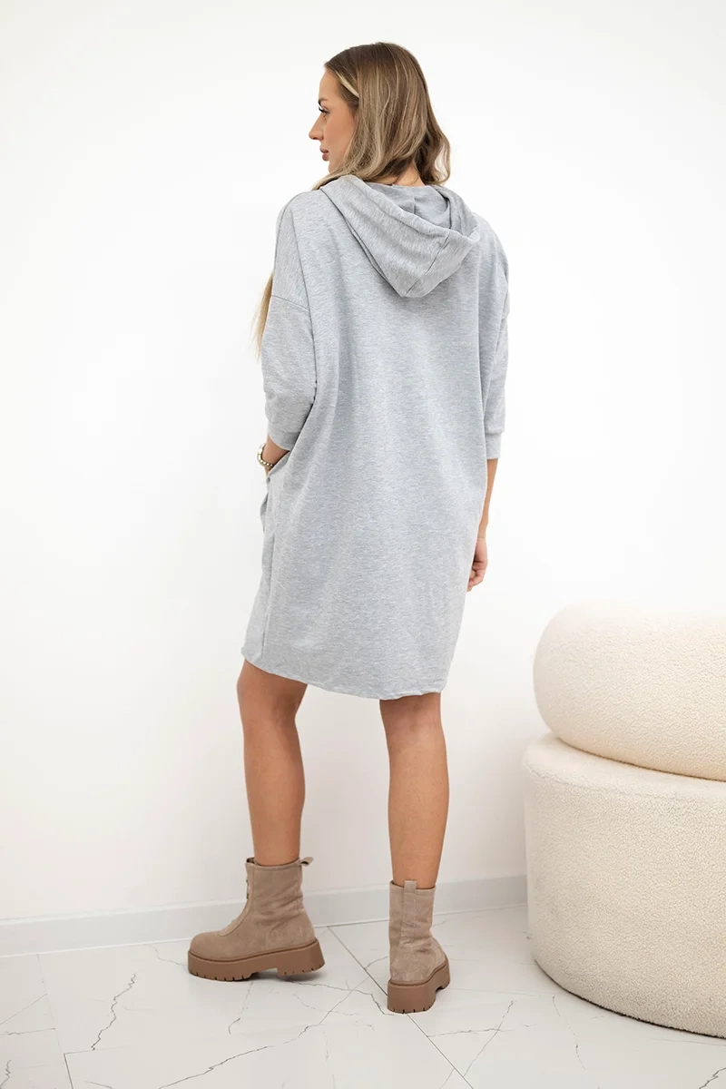 Dress with hood gray