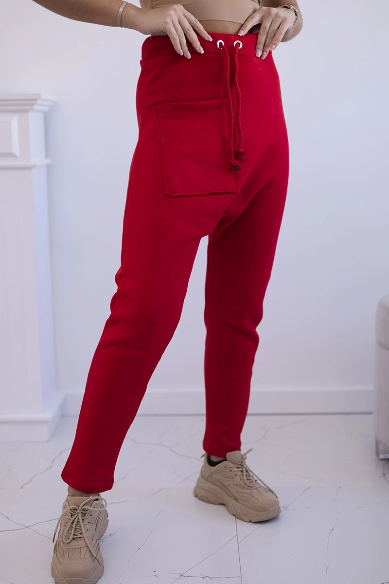 Set with Baggy trousers red