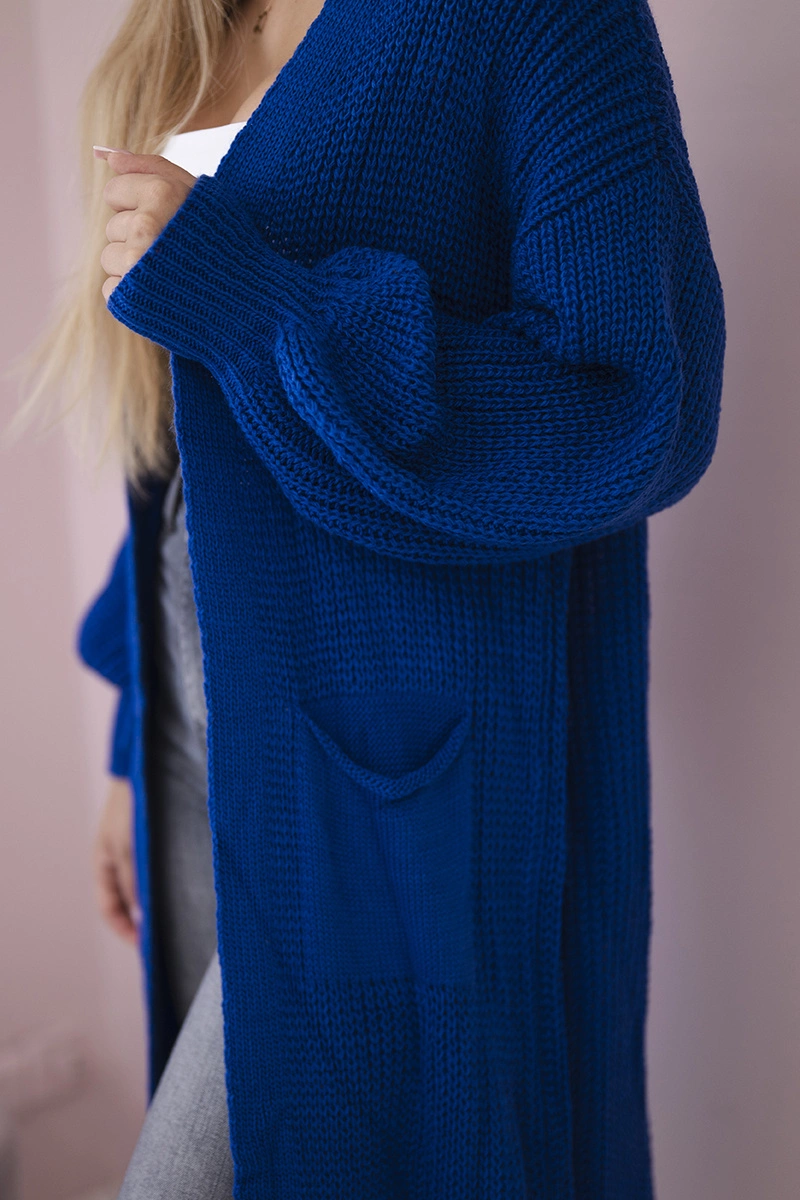 Long cardigan cornflower blue