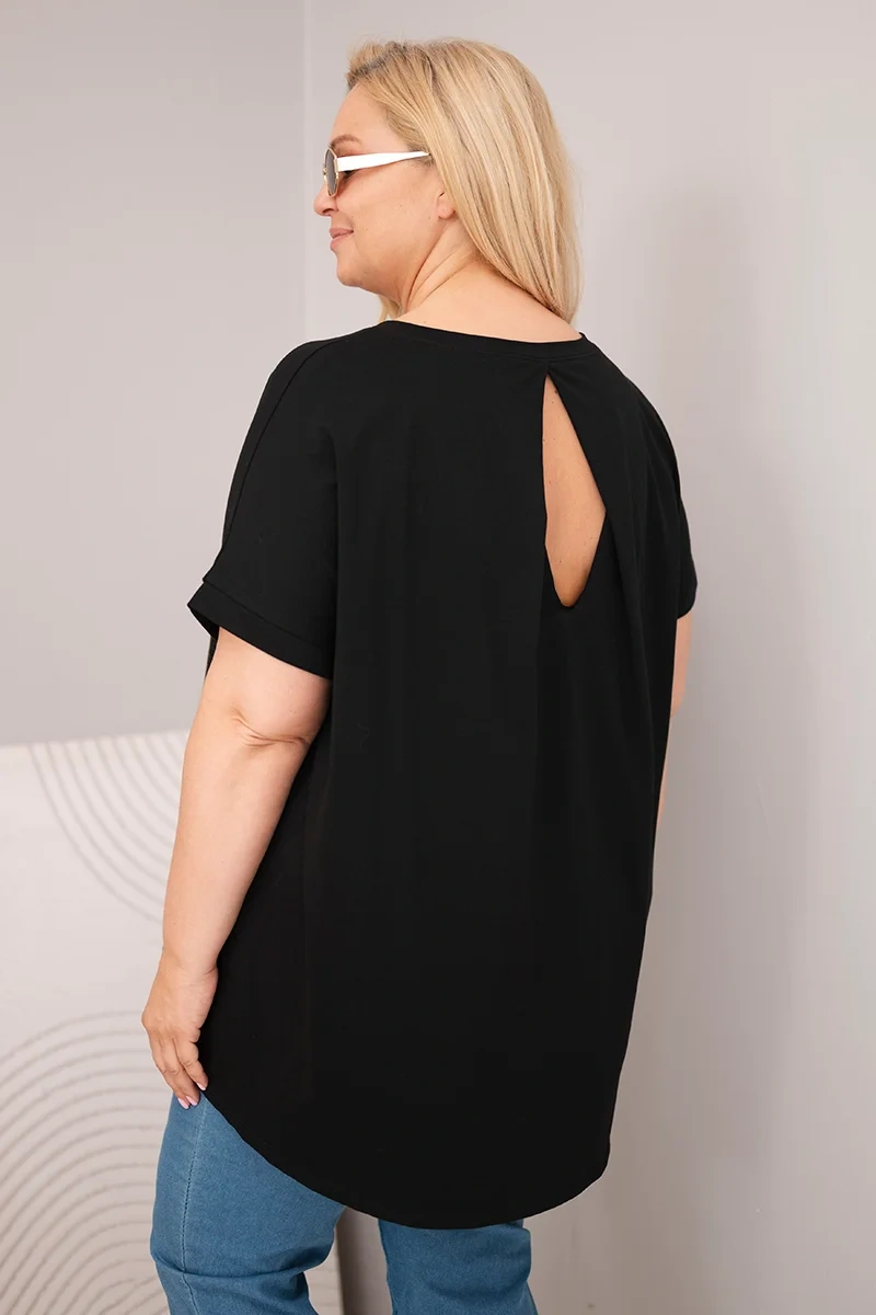 Dámska plus size blúzka s krátkym rukávom