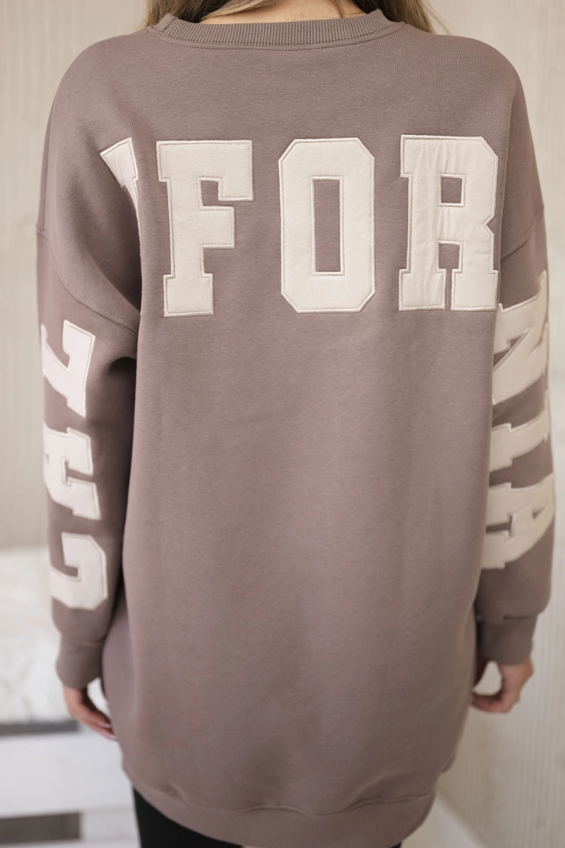 Insulated sweatshirt with California mocca inscription