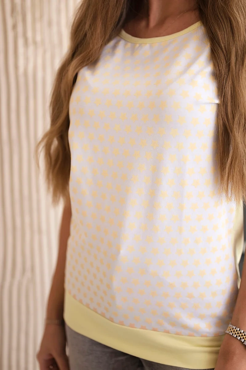 Blouse with stars, yellow