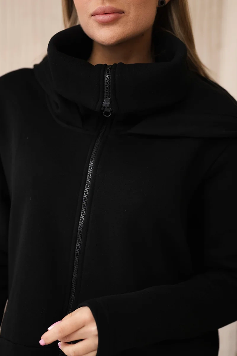 Insulated dress with long sides black