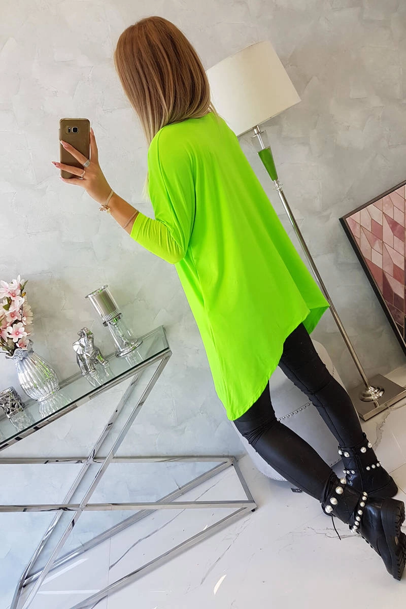 Oversize blouse green neon colors