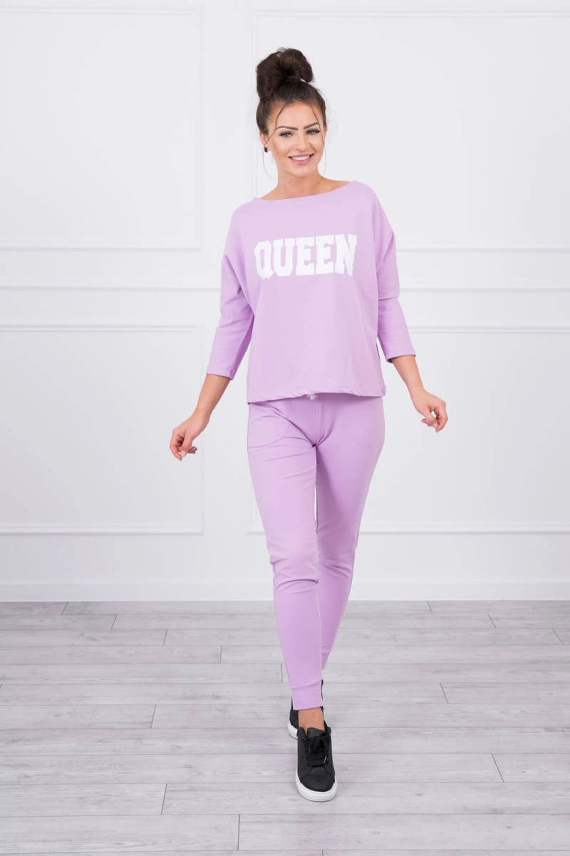 marka niezdefiniowana Set with Queen print purple