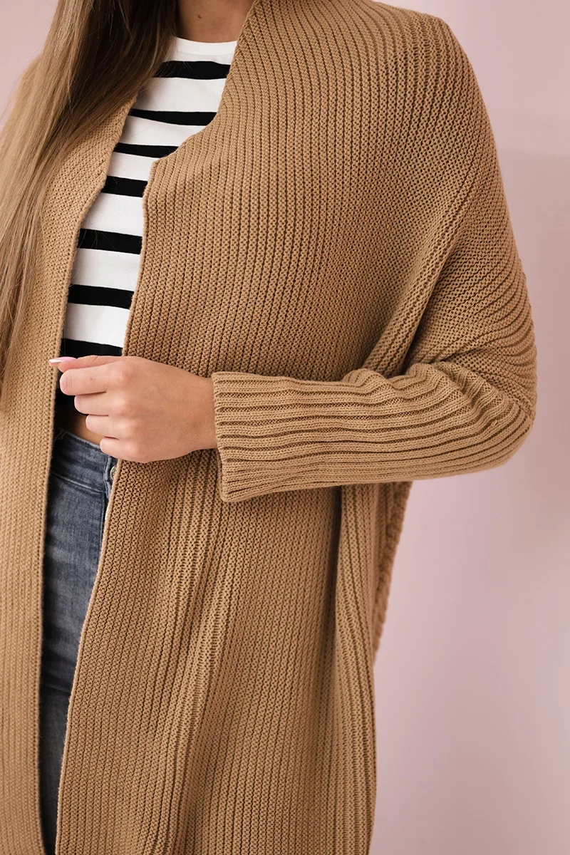 Sweater with batwing camel sleeve