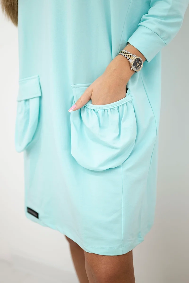 Mint dress with hood