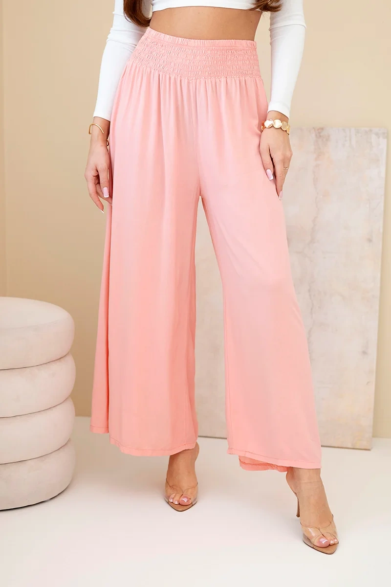 Dámské viskózové kalhoty s elastickým pasem