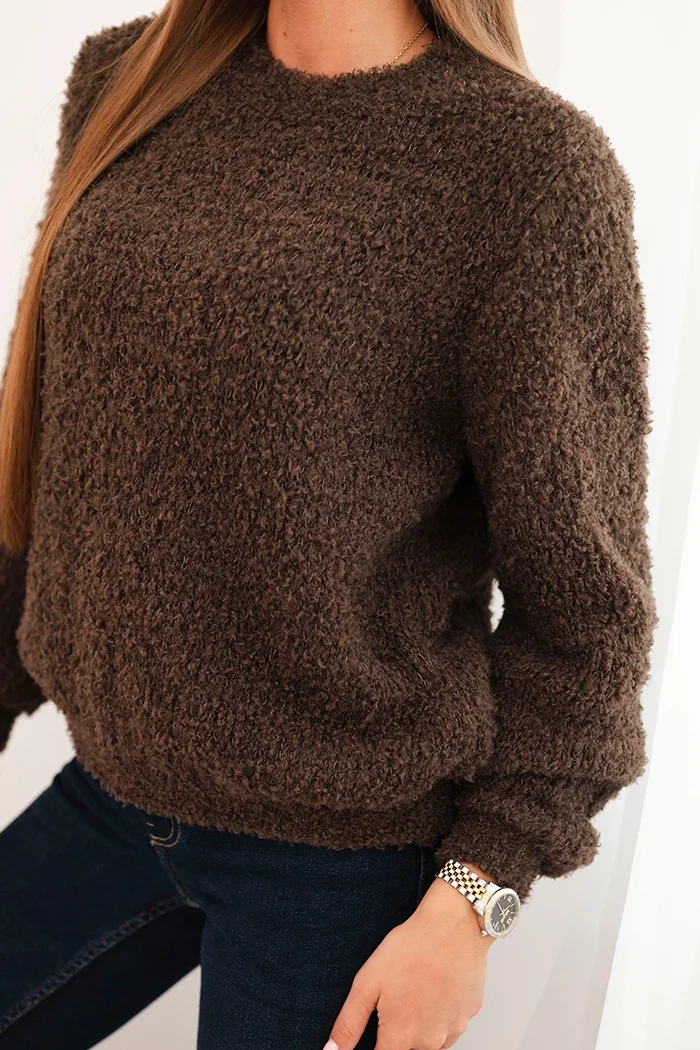 Kesi Włoski Women's sweater made of soft mohair brown