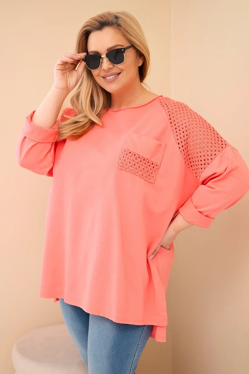 Kesi Włoski dámská plus size mikina s potiskem