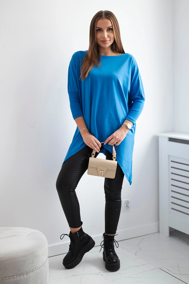 Oversize blouse purple-blue