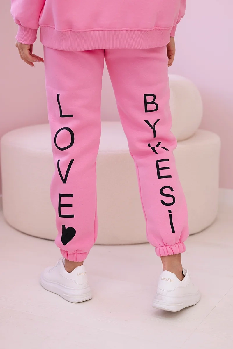 Cotton set with a light pink print