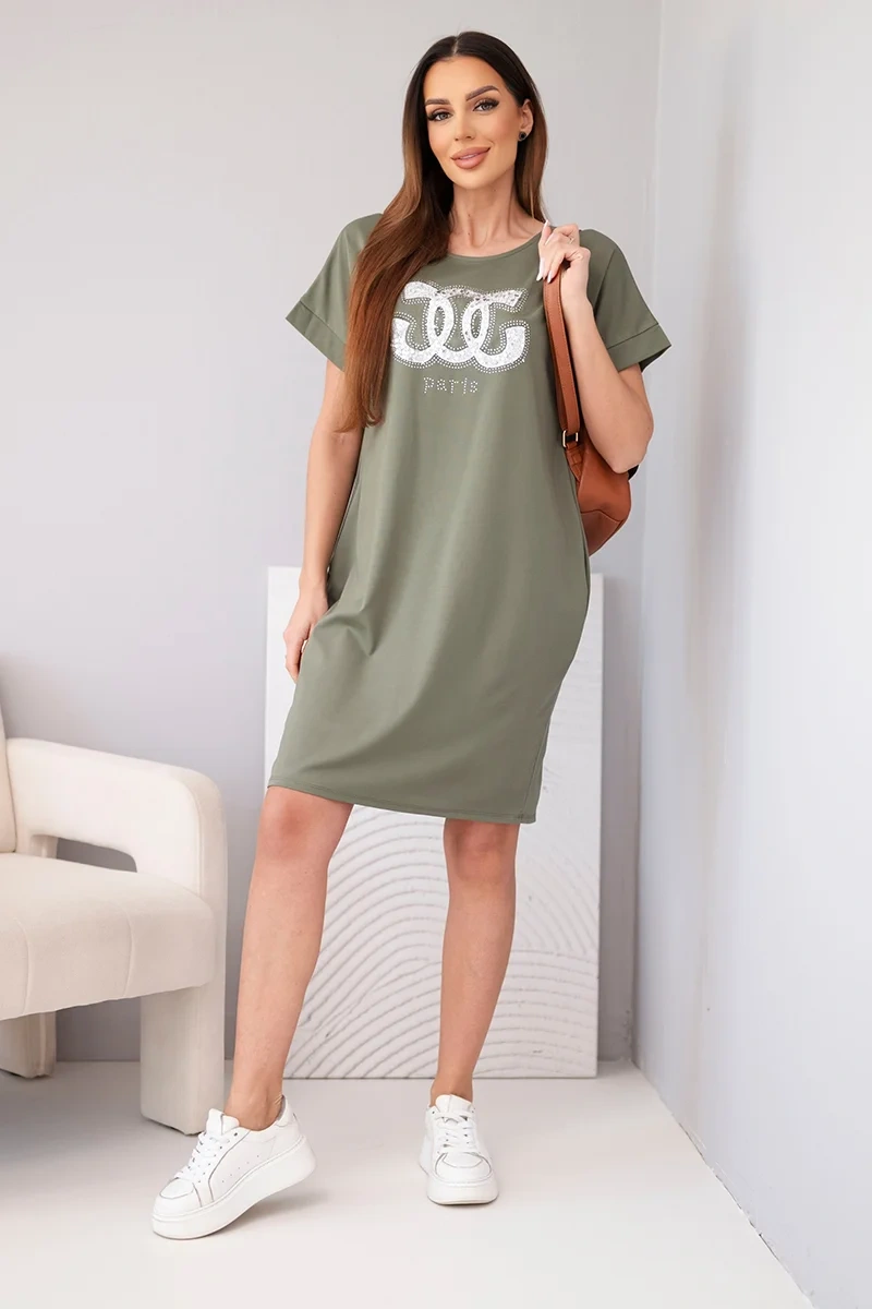 Dámské volné šaty s potiskem