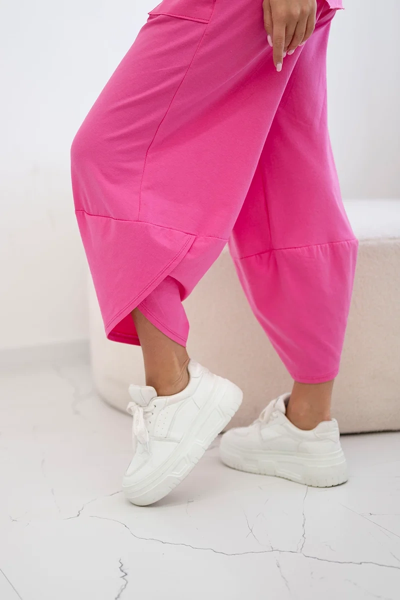 Kesi Włoski Cotton set blouse + trousers pink