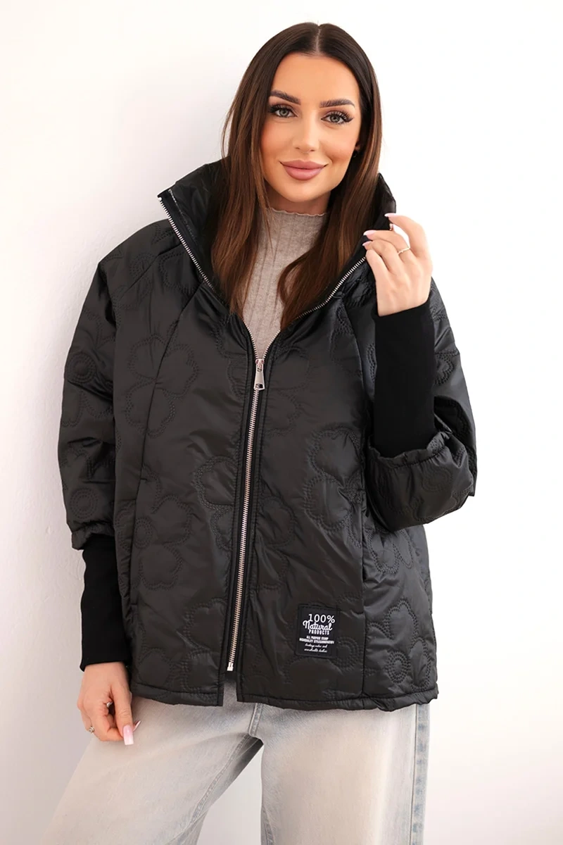 Kesi Włoski jarní prošívaná bunda s květinovým vzorem