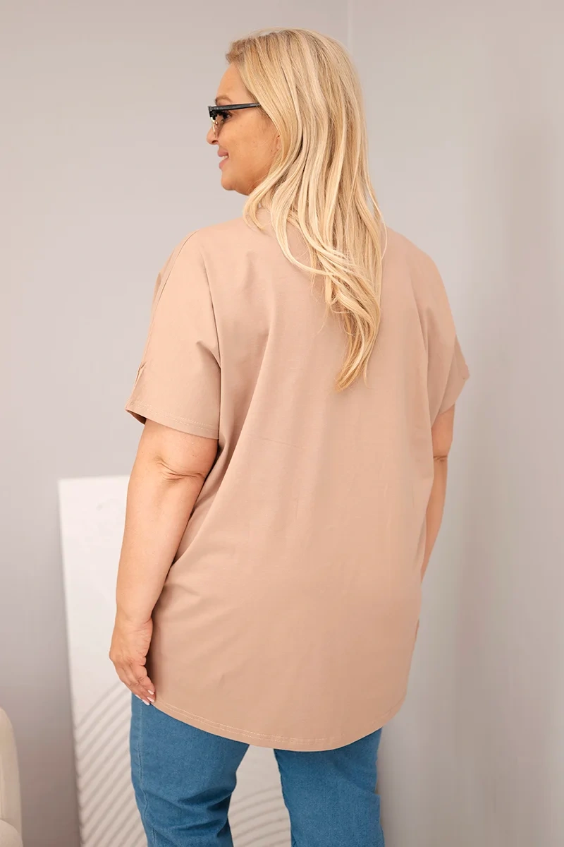 Dámska Plus Size blúzka s motýľmi