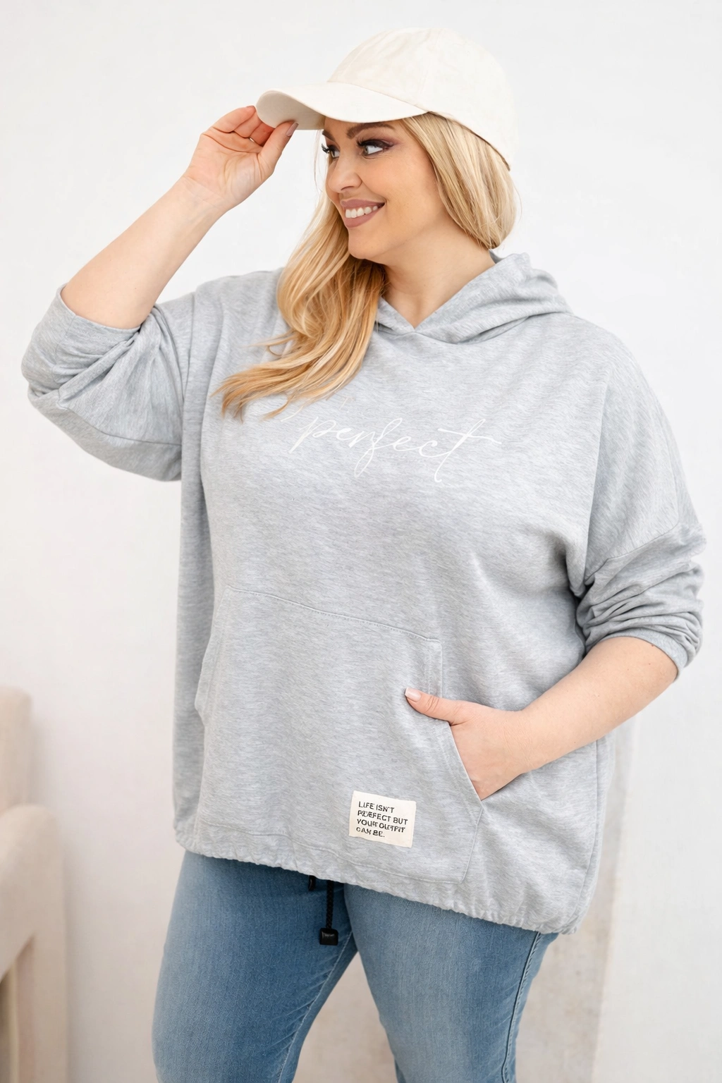 Kesi Włoski dámska plus size mikina s potlačou