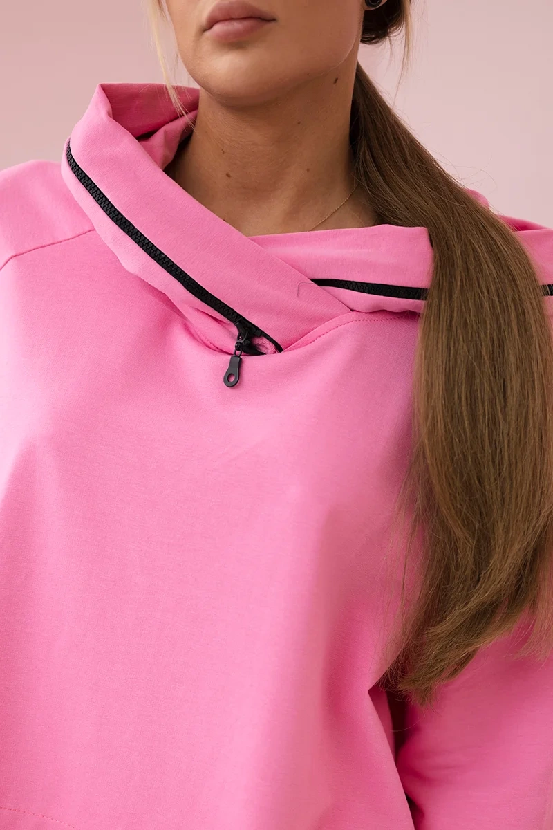 Set cotton sweatshirt + leggings pink