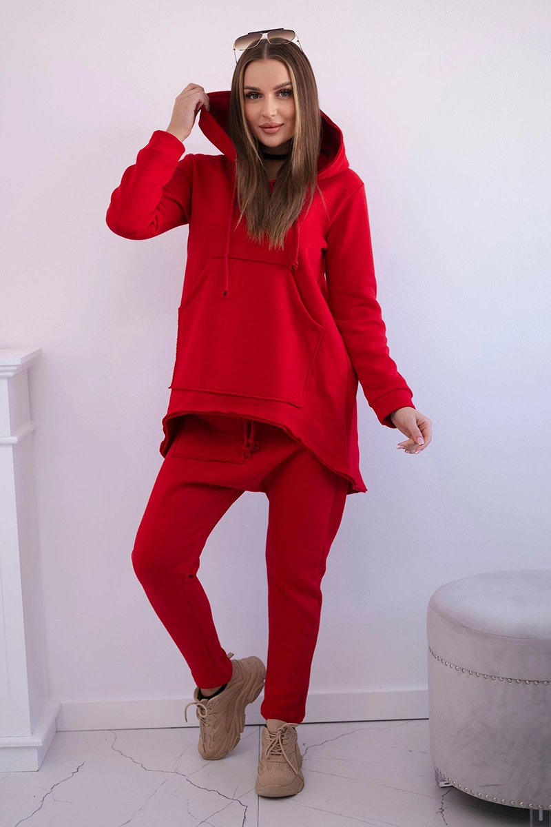 Set with Baggy trousers red