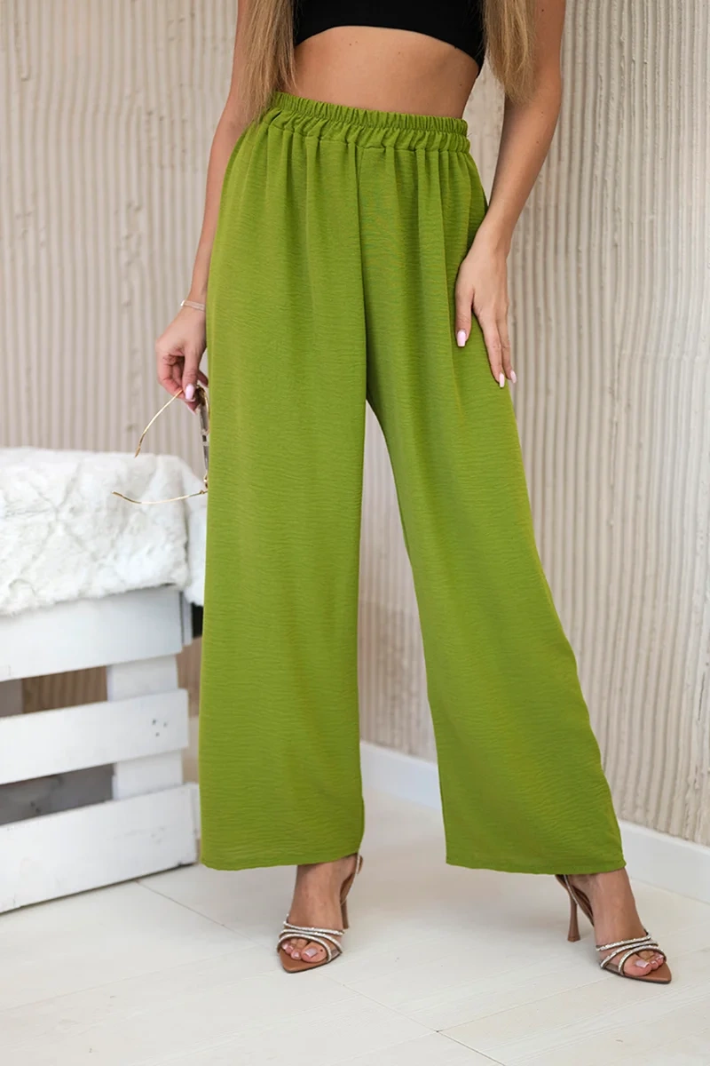 Kesi Włoski Wide-leg trousers olive