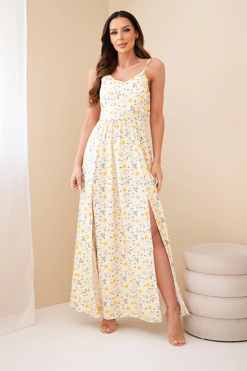 Дамска макси рокля с флорален принт Kesi