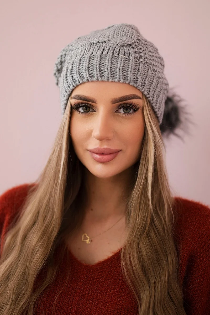 Kesi Čapica s fleece Sandra K210 svetlo šedá
