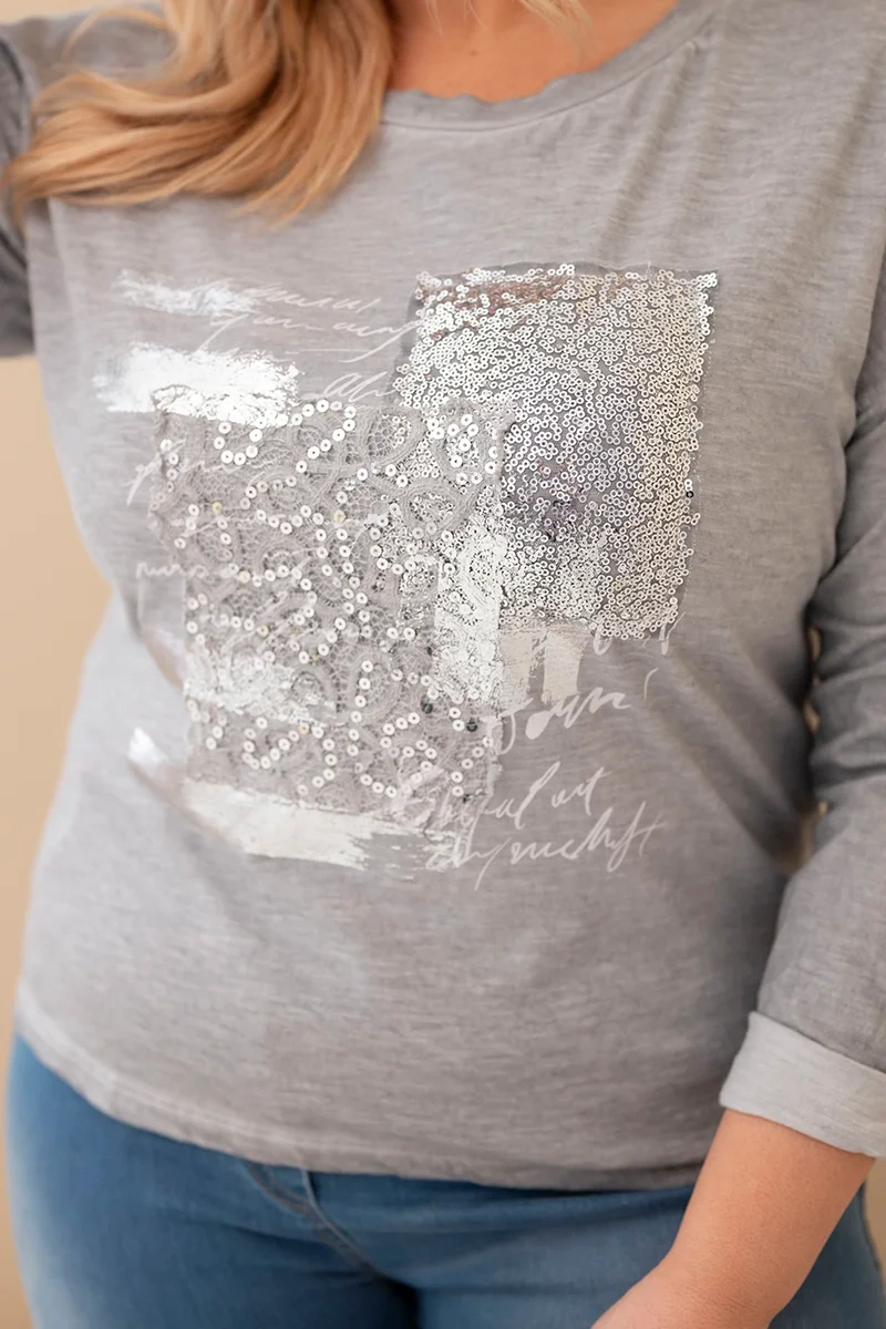 Plus size dámska blúzka s potlačou