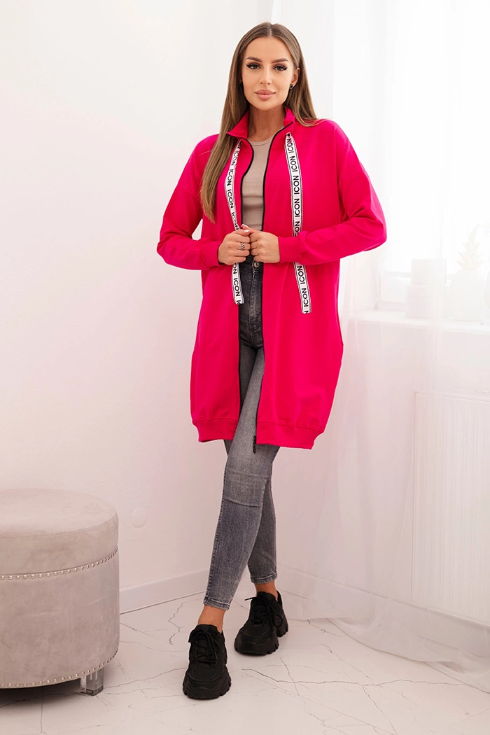 Kesi Women&#039;s zip-up sweatshirt with prints fuchsia