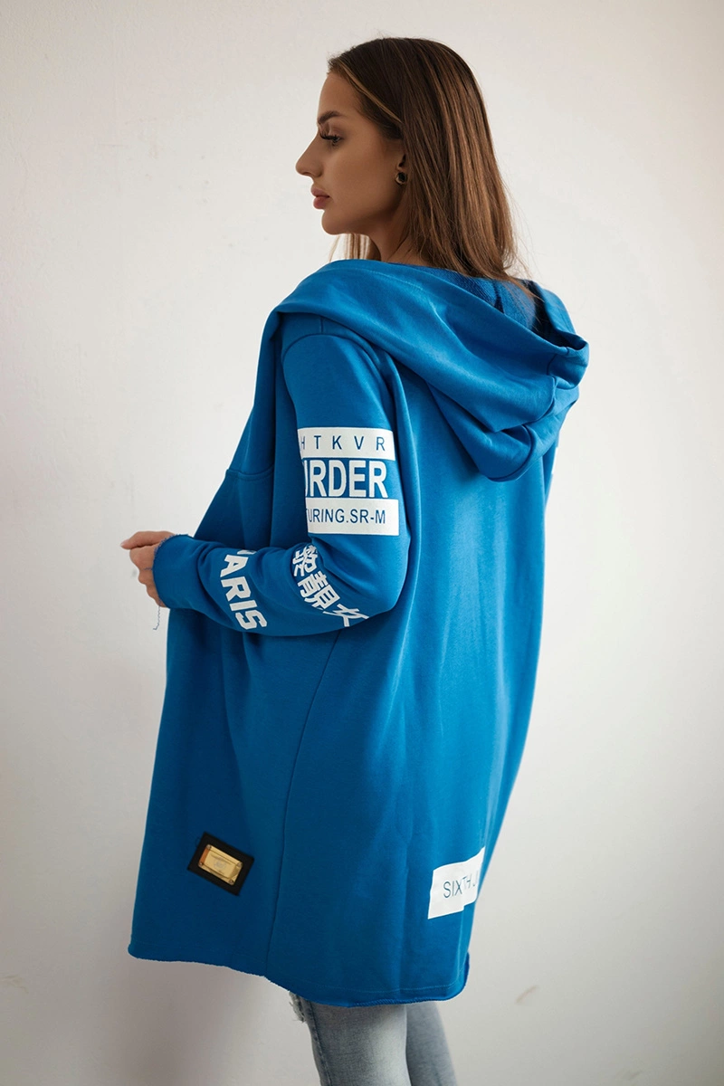 Cloak with subtitles purple-blue