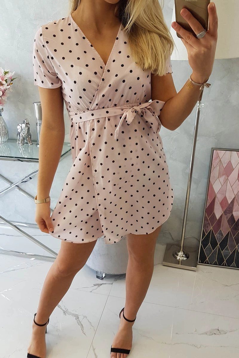 Spotted dress powder pink