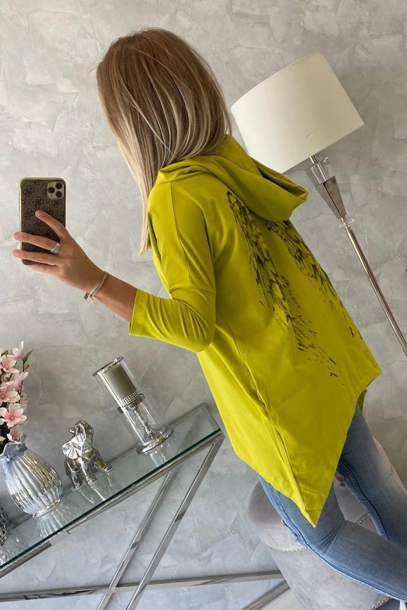 Sweatshirt with kiwi wing print