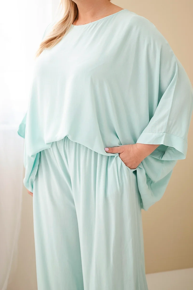 Kesi dámska súprava plus size s kvetinovým vzorom