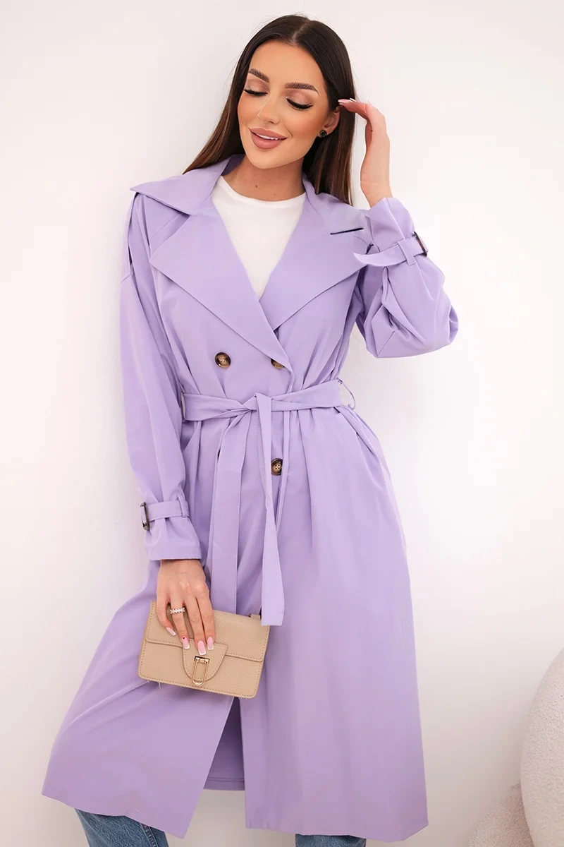 Дамско палто с връзки на талията Kesi