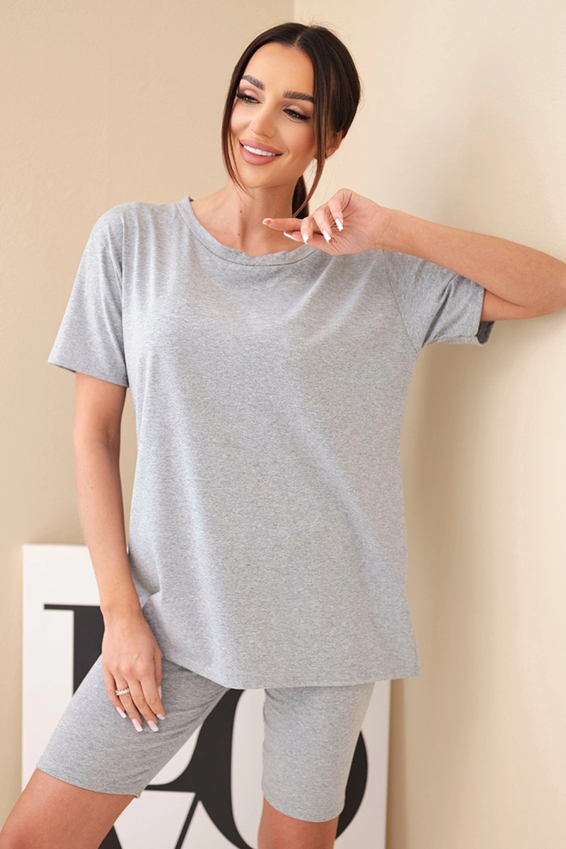 Дамски комплект Kesi Włoski с топ и шорти в жълто