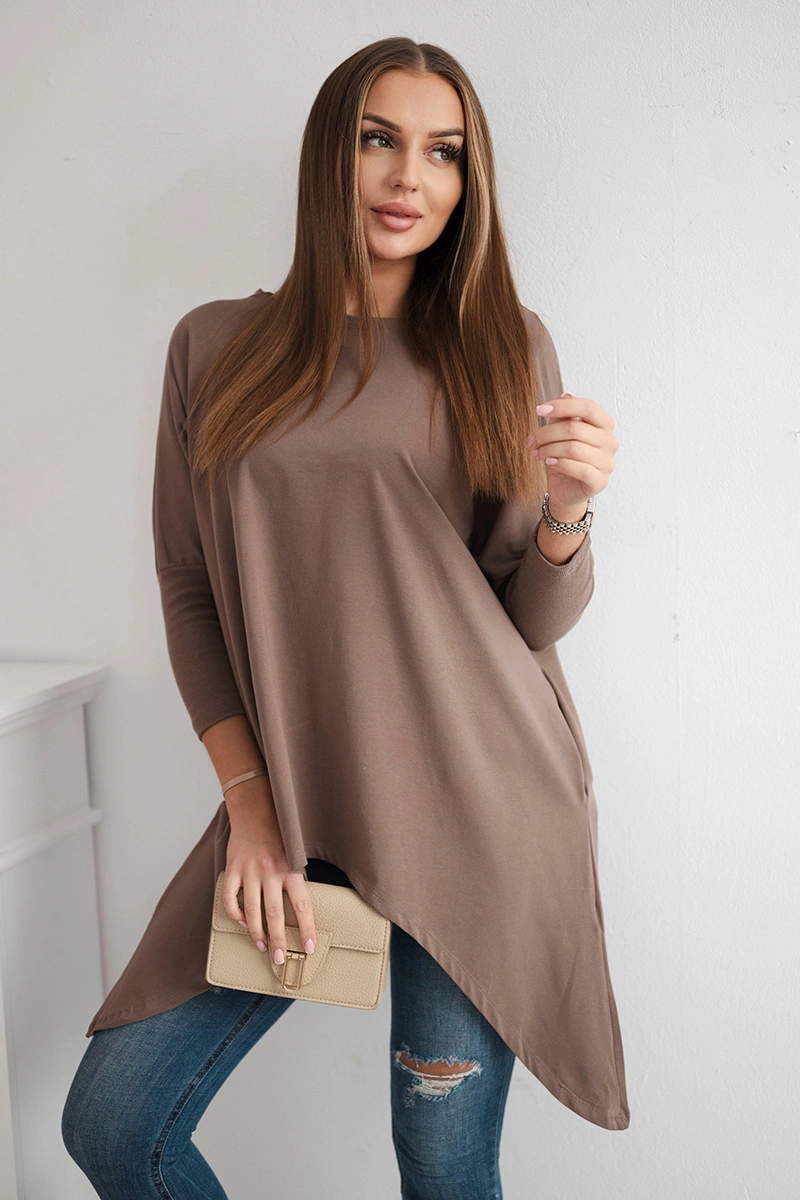 marka niezdefiniowana Blouse oversize cappuccino