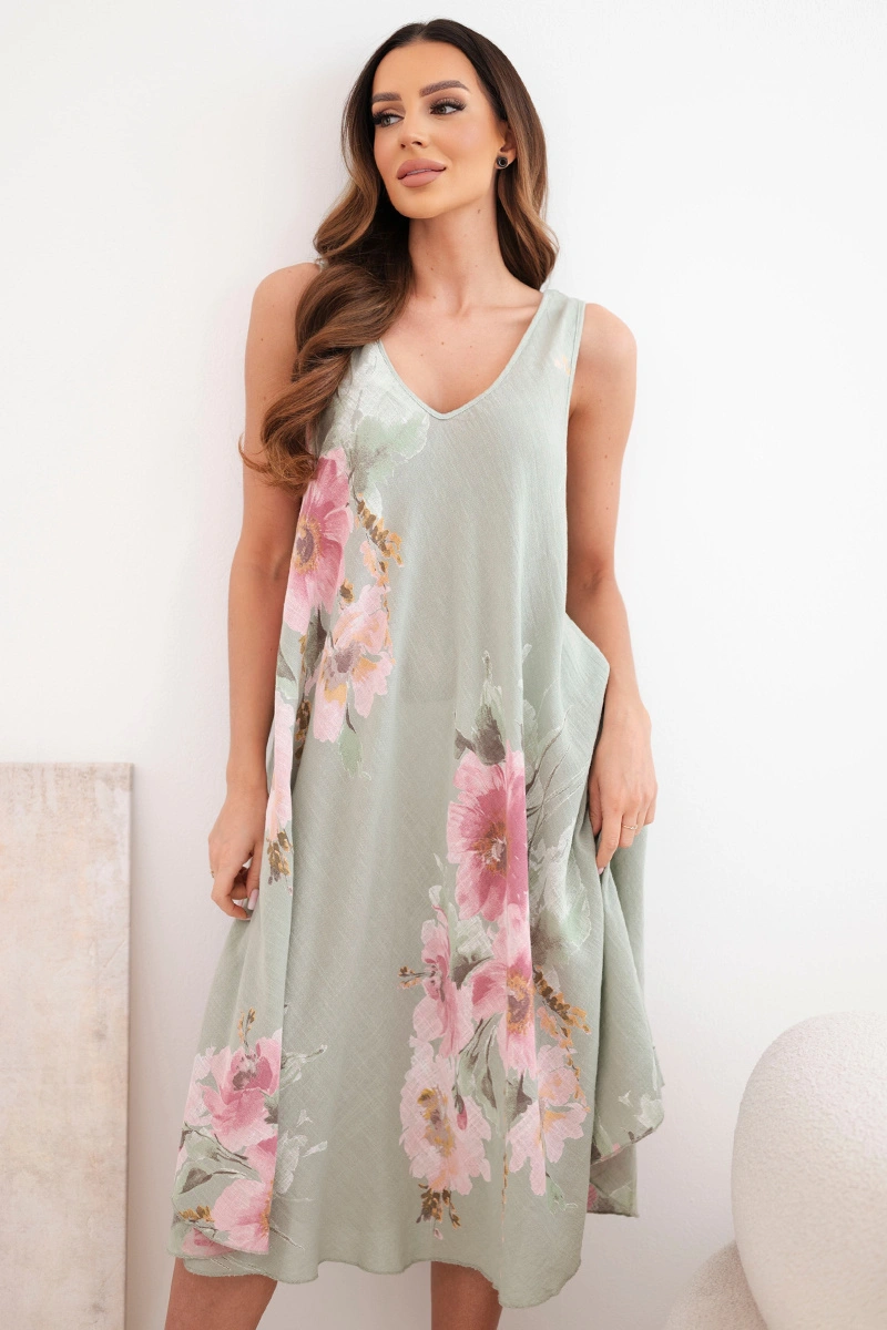 Дамска рокля с флорален принт