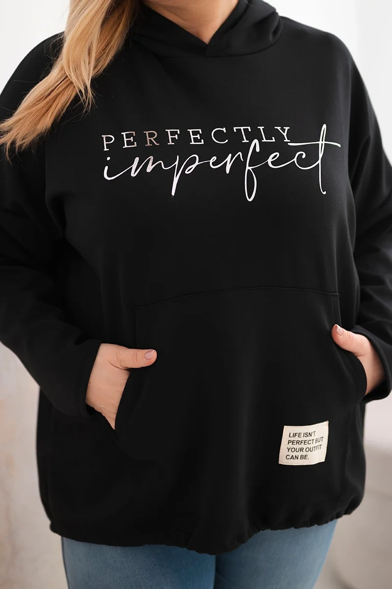 Plus size mikina s potiskem Kesi Włoski