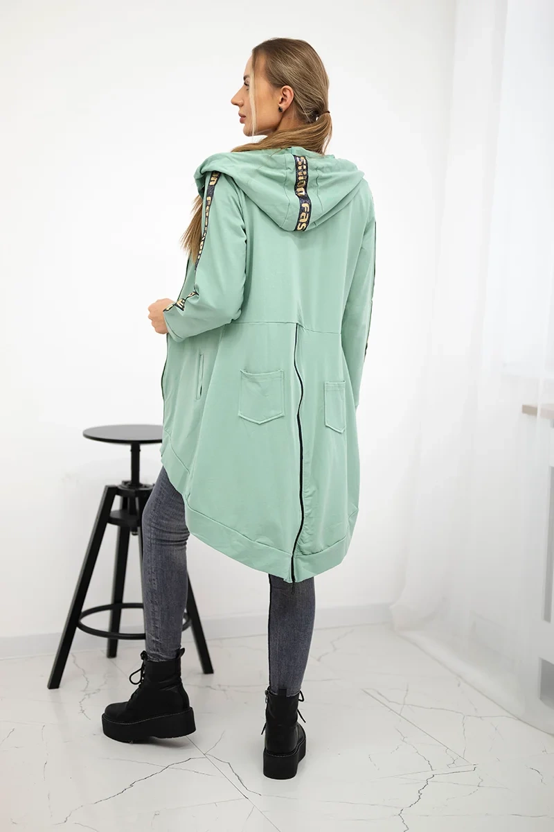 Dark mint zip-up sweatshirt