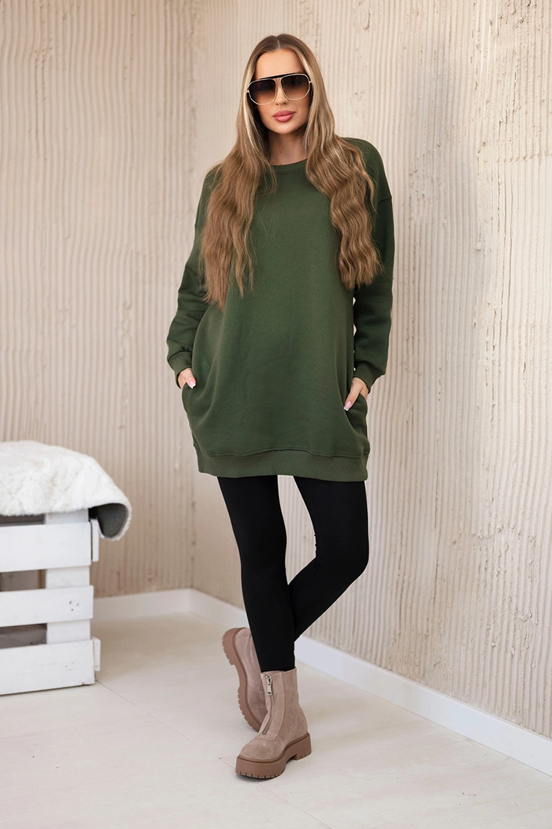 Insulated sweatshirt with California khaki inscription