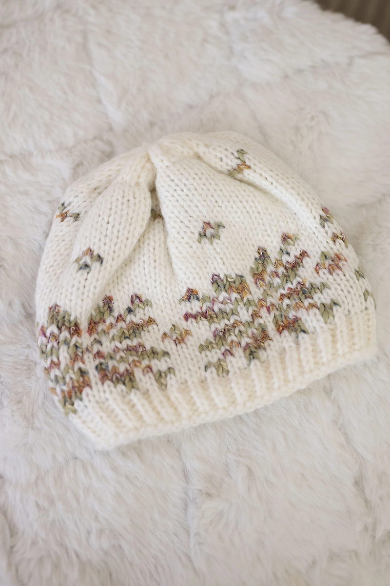 Kesi Women's cap Florencja K350 ecru+khaki
