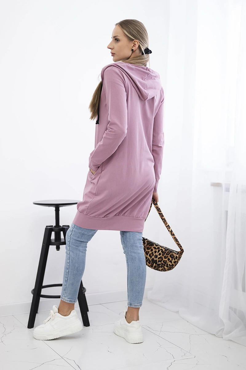 Women's long hoodie Kesi - pink