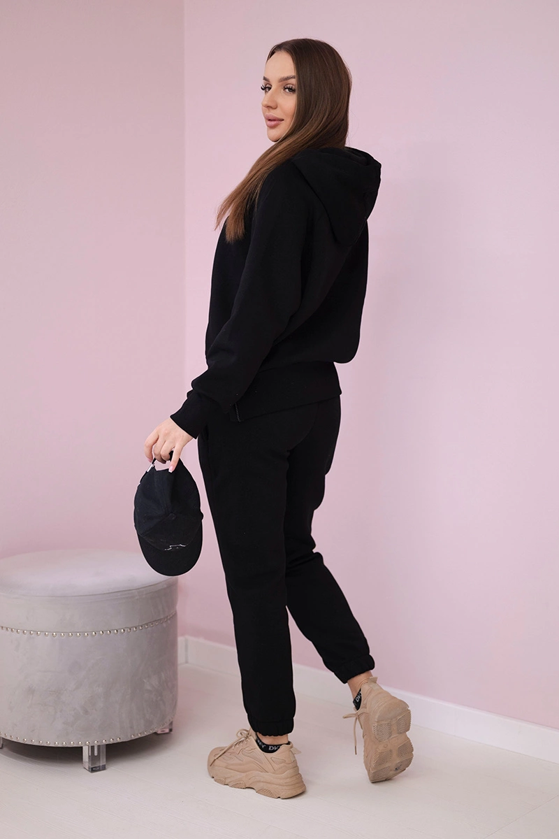 Insulated turtleneck and hood set black