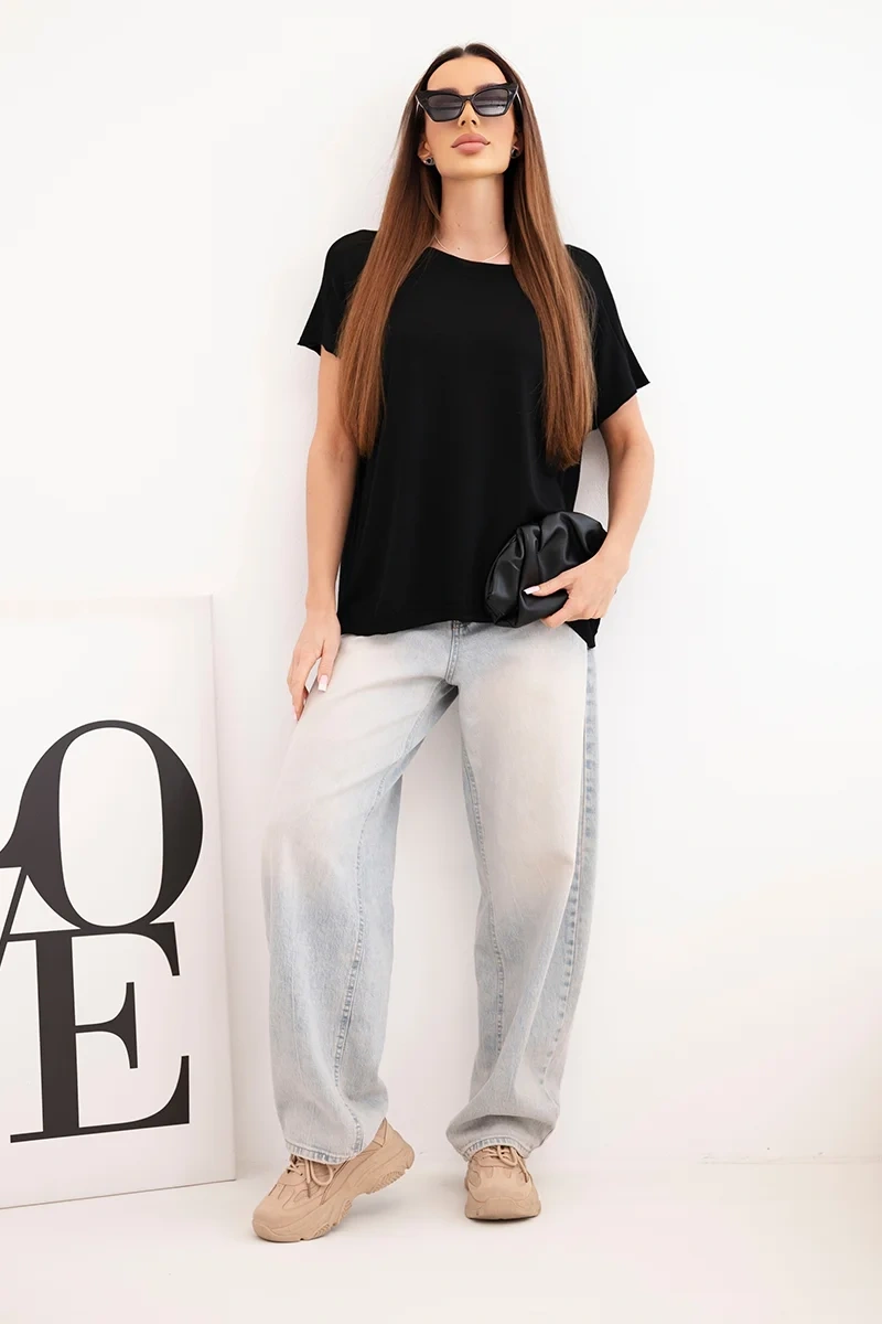 Kesi dámská oversize halenka s krátkými rukávy