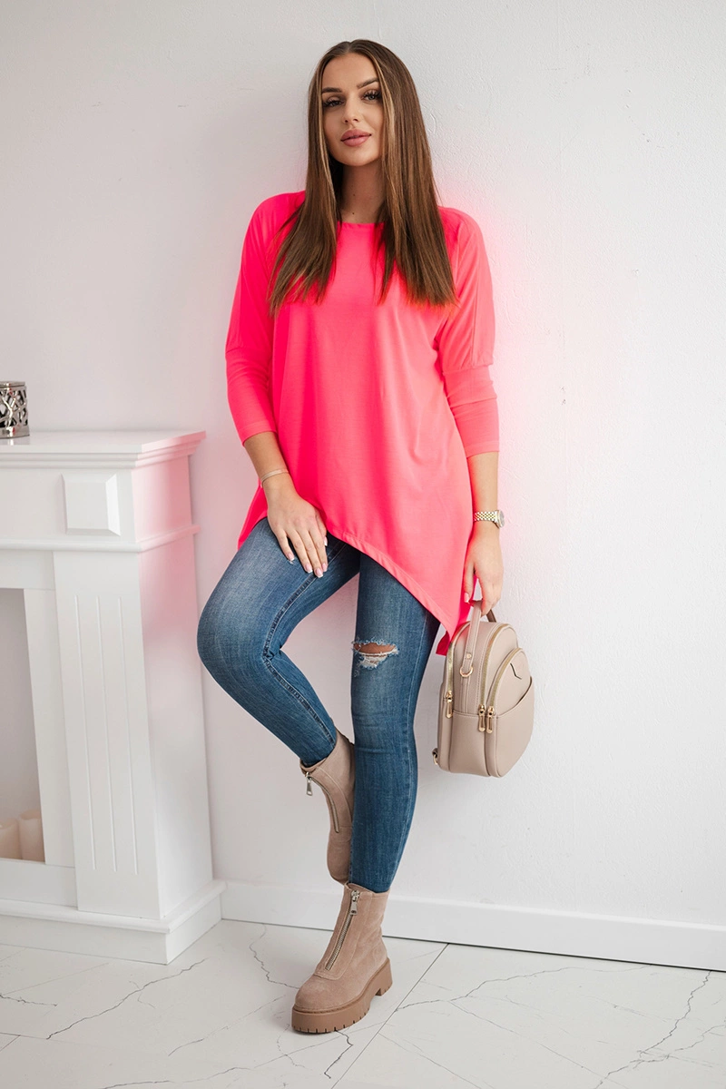 Oversize pink neon blouse