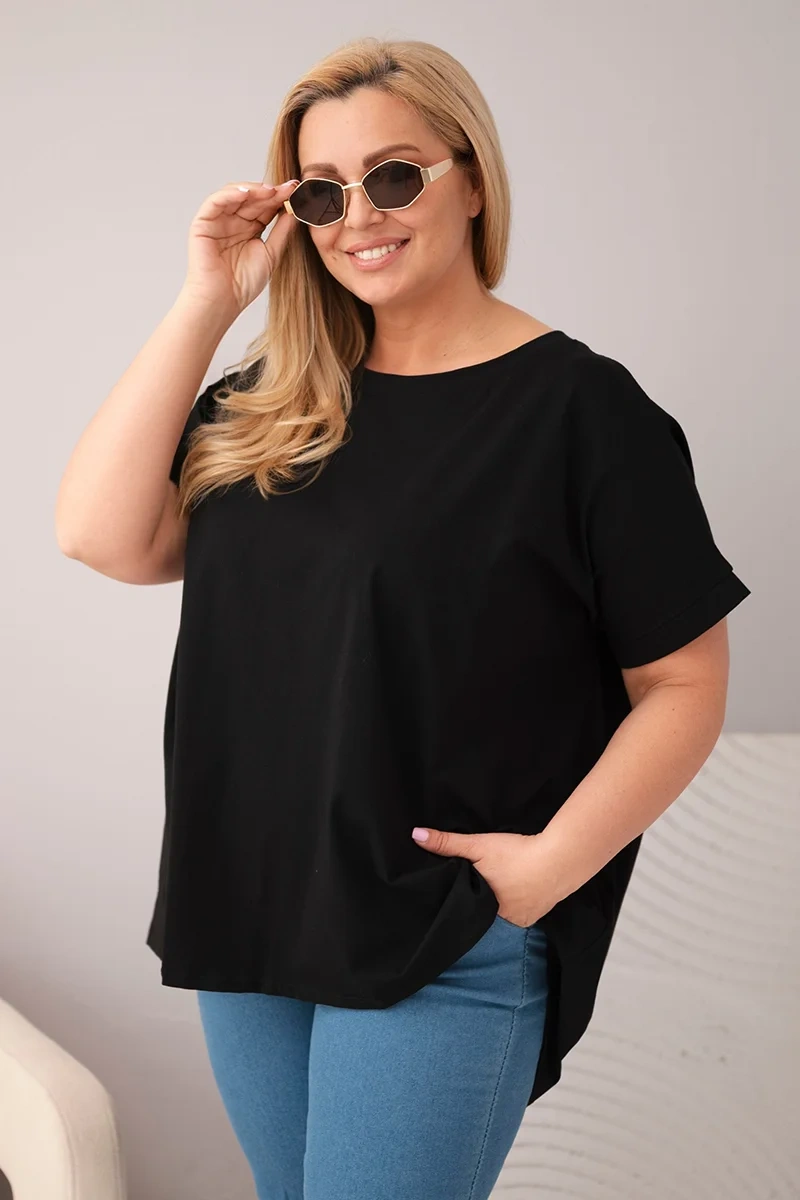 Dámská plus size halenka s krátkým rukávem