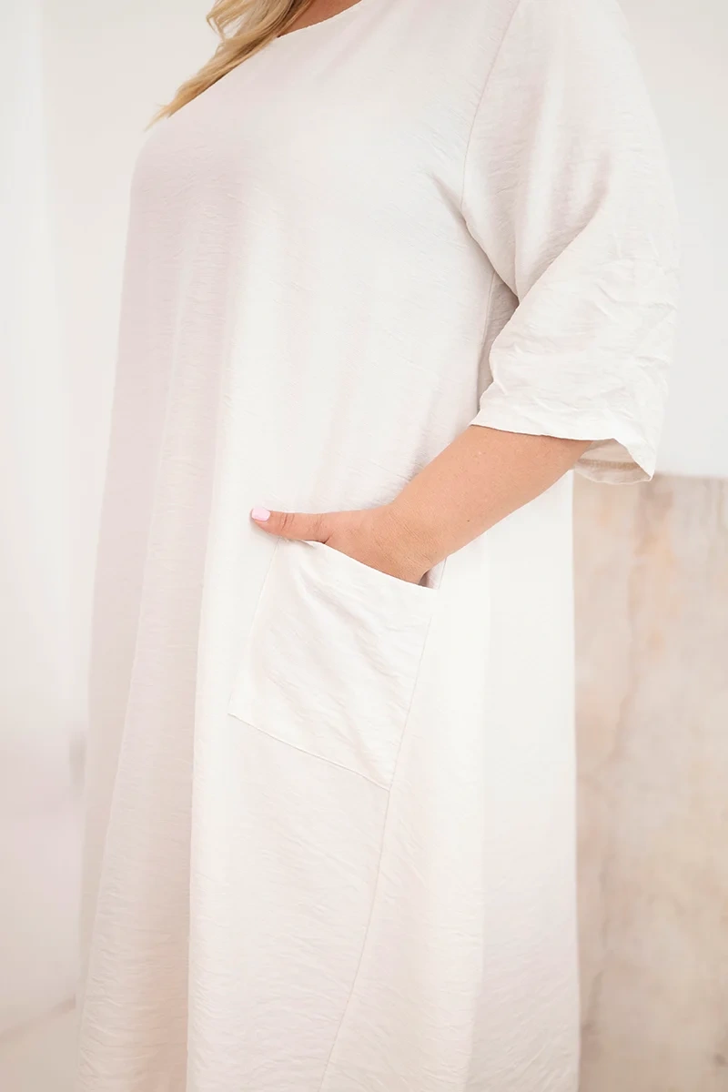Kesi plus size šaty s vreckami