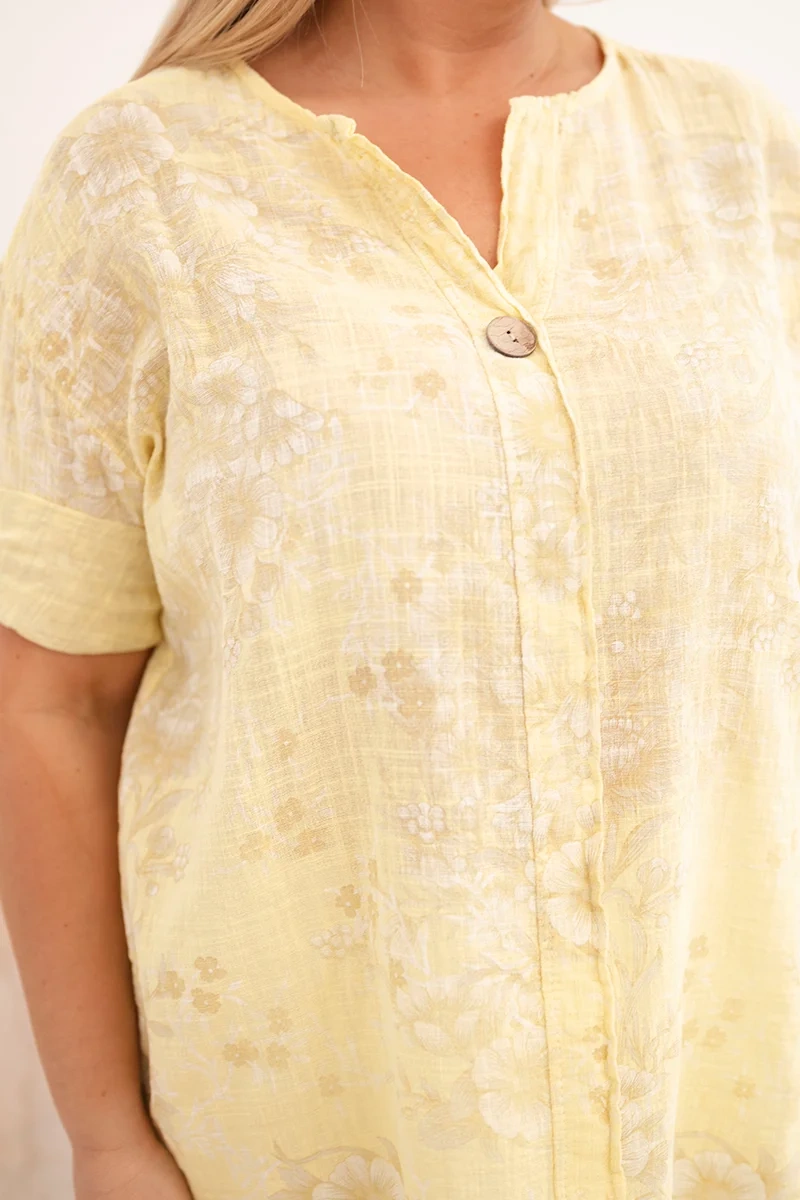Dámska plus size blúzka s krátkym rukávom