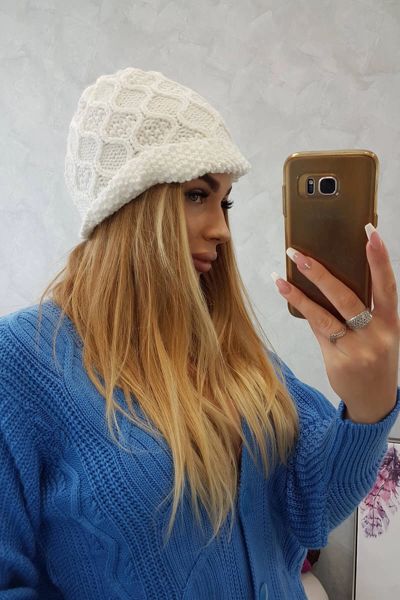 marka niezdefiniowana Cap with fleece Roma Bis K235 white